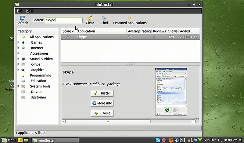 mintInstall-skype